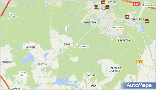 mapa Kołówko, Kołówko na mapie Targeo
