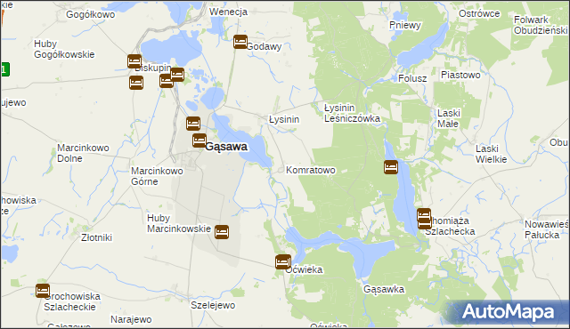 mapa Komratowo, Komratowo na mapie Targeo