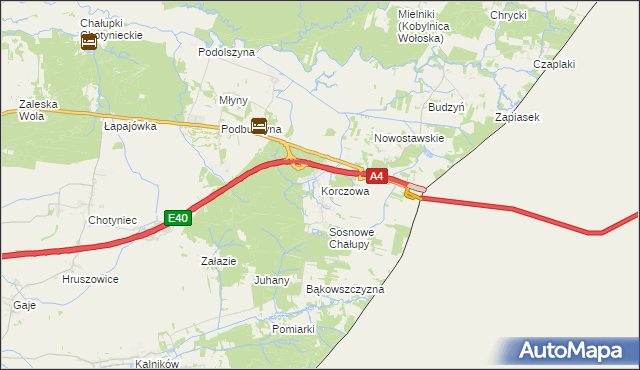 mapa Korczowa, Korczowa na mapie Targeo