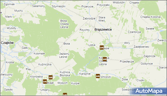 mapa Kosatka, Kosatka na mapie Targeo