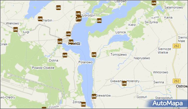 mapa Kosewo gmina Ostrowite, Kosewo gmina Ostrowite na mapie Targeo