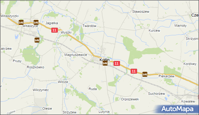 mapa Kotlin, Kotlin na mapie Targeo