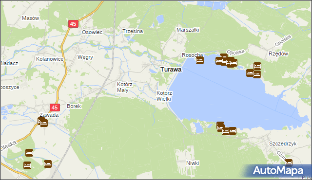 mapa Kotórz Wielki, Kotórz Wielki na mapie Targeo