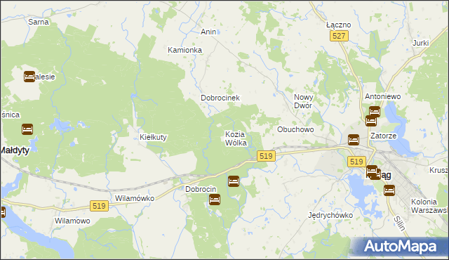 mapa Kozia Wólka, Kozia Wólka na mapie Targeo