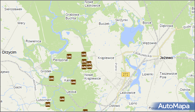 mapa Krąplewice, Krąplewice na mapie Targeo