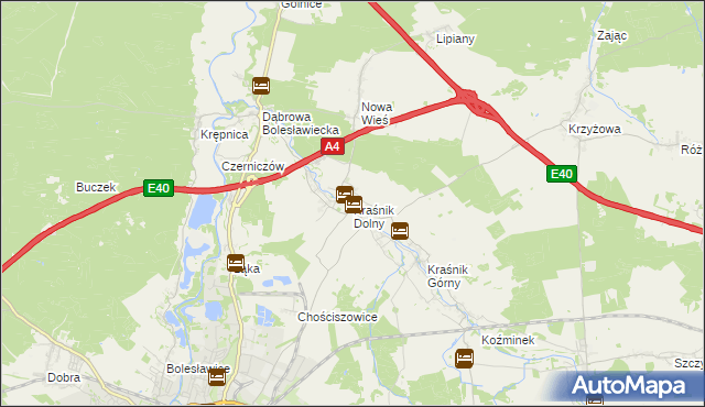 mapa Kraśnik Dolny, Kraśnik Dolny na mapie Targeo