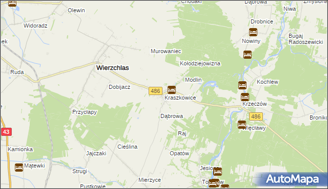 mapa Kraszkowice, Kraszkowice na mapie Targeo