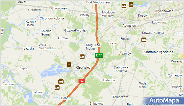 mapa Krogulcza Sucha, Krogulcza Sucha na mapie Targeo