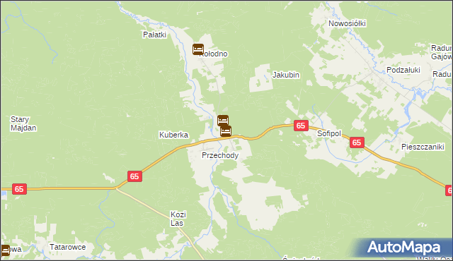 mapa Królowy Most, Królowy Most na mapie Targeo