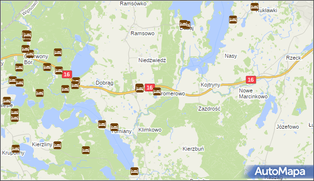 mapa Kromerowo, Kromerowo na mapie Targeo