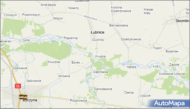 mapa Krupka gmina Łubnice, Krupka gmina Łubnice na mapie Targeo