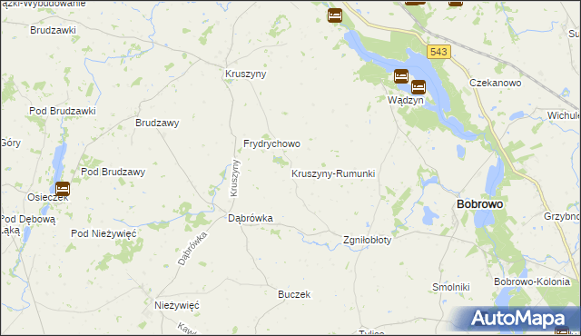 mapa Kruszyny-Rumunki, Kruszyny-Rumunki na mapie Targeo