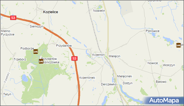 mapa Krzemlin, Krzemlin na mapie Targeo