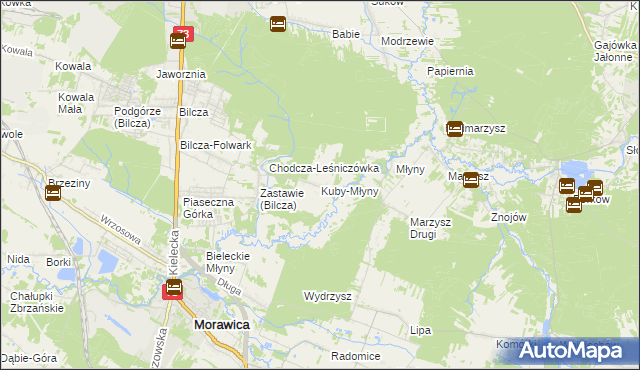 mapa Kuby-Młyny, Kuby-Młyny na mapie Targeo