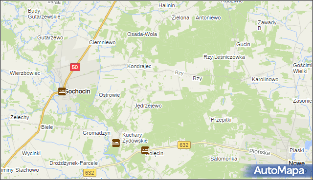 mapa Kuchary Królewskie, Kuchary Królewskie na mapie Targeo