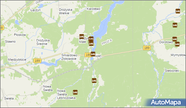 mapa Kujan, Kujan na mapie Targeo