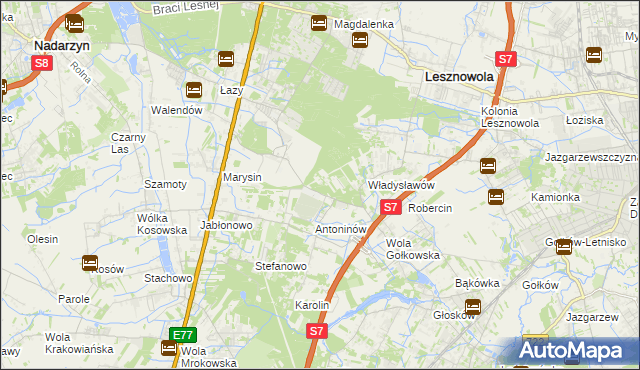 mapa Kuleszówka, Kuleszówka na mapie Targeo