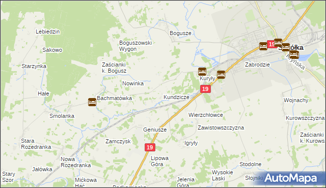 mapa Kundzicze gmina Sokółka, Kundzicze gmina Sokółka na mapie Targeo