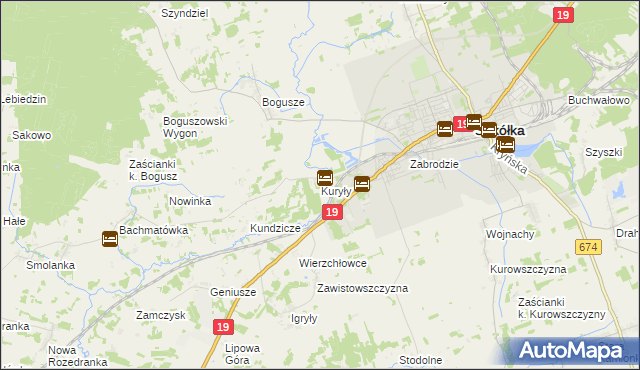 mapa Kuryły gmina Sokółka, Kuryły gmina Sokółka na mapie Targeo