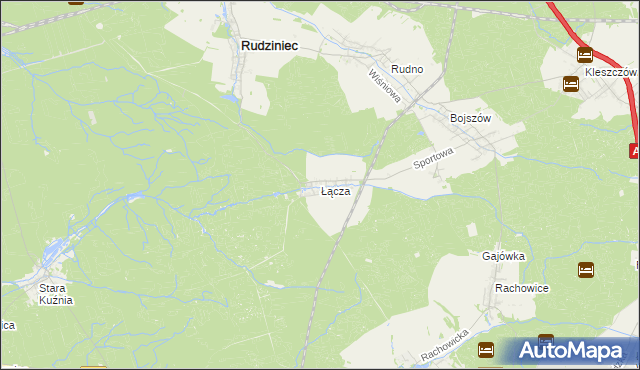 mapa Łącza, Łącza na mapie Targeo