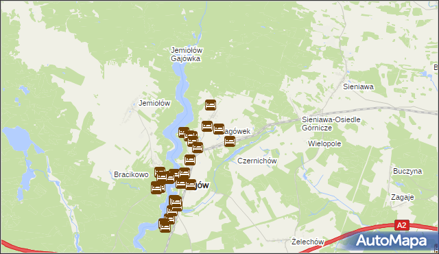 mapa Łagówek, Łagówek na mapie Targeo