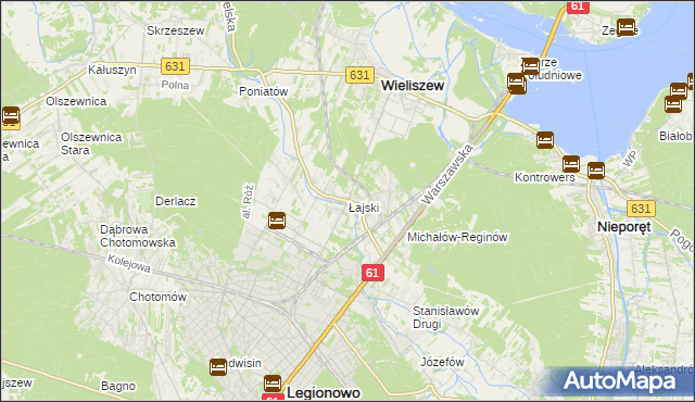 mapa Łajski, Łajski na mapie Targeo