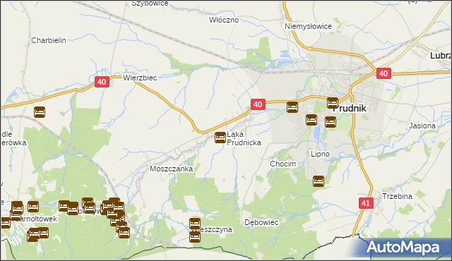 mapa Łąka Prudnicka, Łąka Prudnicka na mapie Targeo