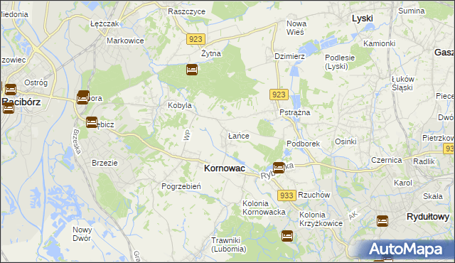 mapa Łańce, Łańce na mapie Targeo