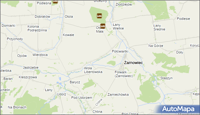 mapa Łany Małe, Łany Małe na mapie Targeo