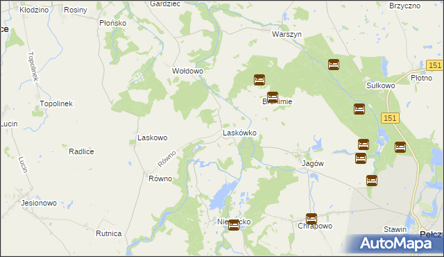 mapa Laskówko, Laskówko na mapie Targeo