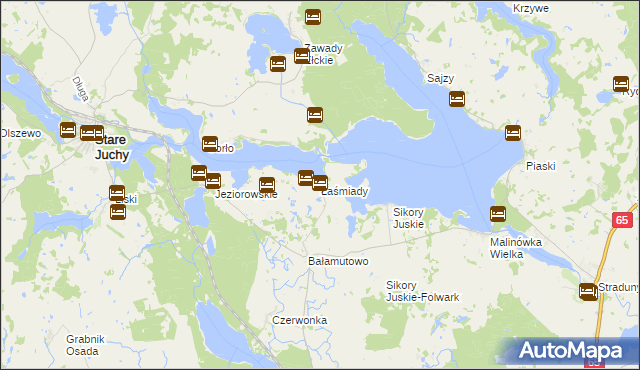 mapa Łaśmiady, Łaśmiady na mapie Targeo