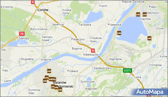 mapa Łążek gmina Łoniów, Łążek gmina Łoniów na mapie Targeo