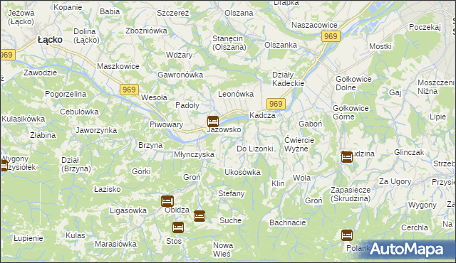 mapa Łazy Brzyńskie, Łazy Brzyńskie na mapie Targeo