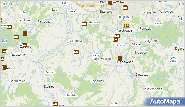 mapa Łazy Dębowieckie, Łazy Dębowieckie na mapie Targeo