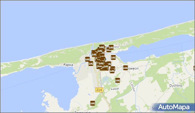 mapa Łeba, Łeba na mapie Targeo