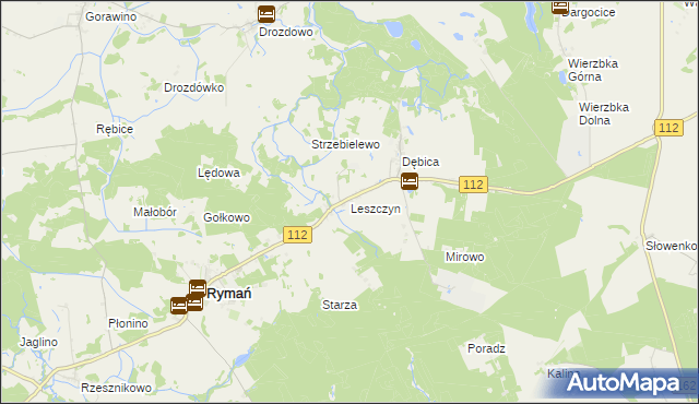 mapa Leszczyn, Leszczyn na mapie Targeo