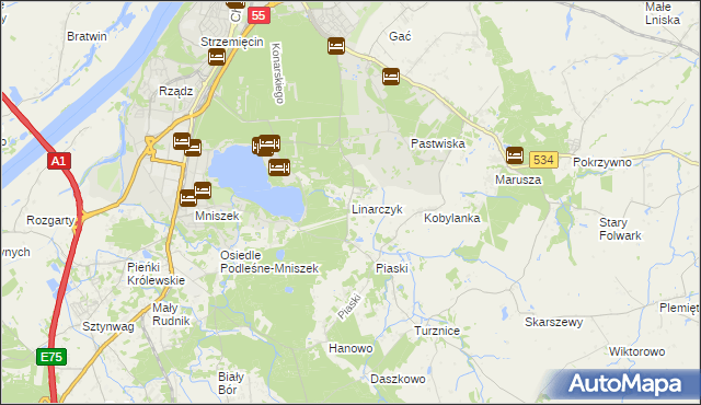 mapa Linarczyk, Linarczyk na mapie Targeo