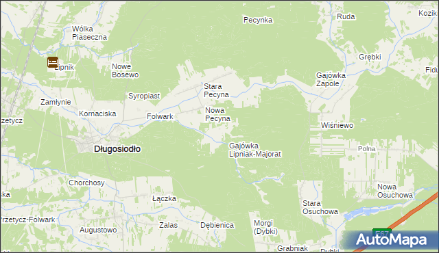 mapa Lipniak-Majorat, Lipniak-Majorat na mapie Targeo