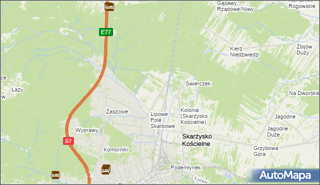mapa Lipowe Pole Plebańskie, Lipowe Pole Plebańskie na mapie Targeo