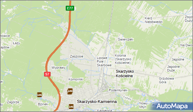 mapa Lipowe Pole Skarbowe, Lipowe Pole Skarbowe na mapie Targeo
