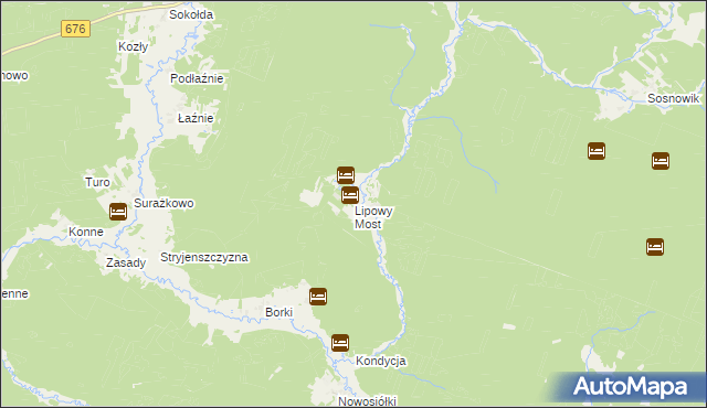 mapa Lipowy Most, Lipowy Most na mapie Targeo