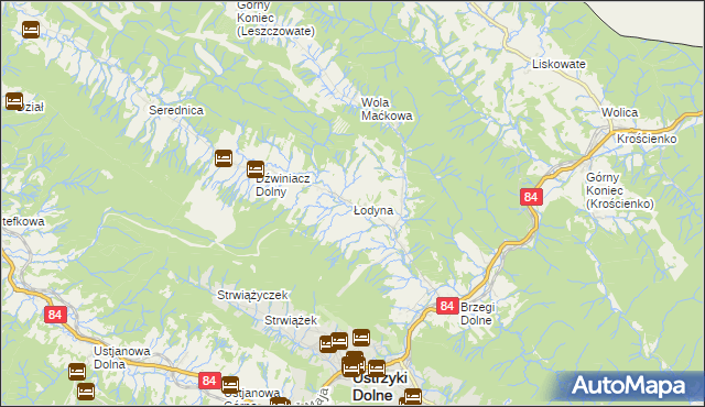 mapa Łodyna, Łodyna na mapie Targeo