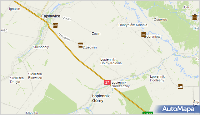 mapa Łopiennik Dolny-Kolonia, Łopiennik Dolny-Kolonia na mapie Targeo