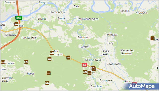 mapa Loretto, Loretto na mapie Targeo