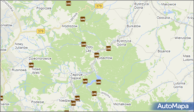 mapa Lubachów, Lubachów na mapie Targeo