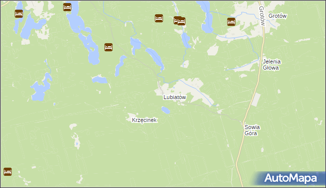 mapa Lubiatów gmina Drezdenko, Lubiatów gmina Drezdenko na mapie Targeo