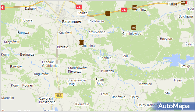 mapa Lubośnia, Lubośnia na mapie Targeo