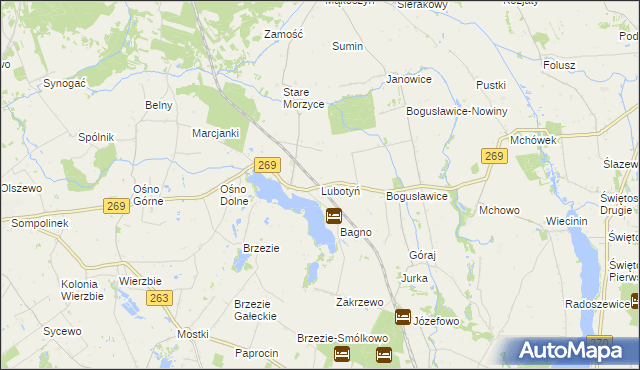 mapa Lubotyń gmina Babiak, Lubotyń gmina Babiak na mapie Targeo