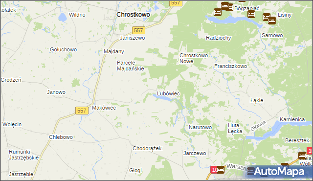 mapa Lubówiec, Lubówiec na mapie Targeo