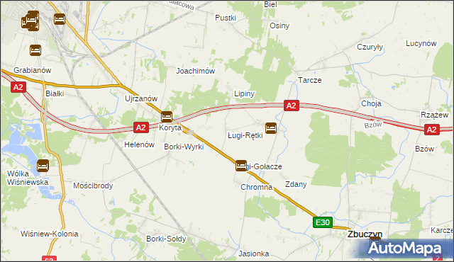 mapa Ługi-Rętki, Ługi-Rętki na mapie Targeo